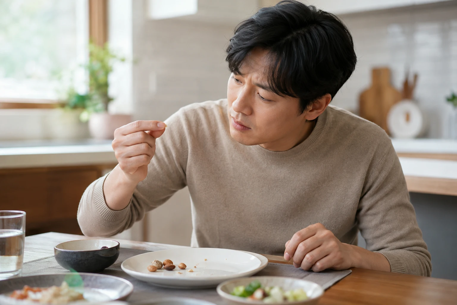 어금니 깨졌을 때 상황에서 안전한 대처를 준비하는 모습